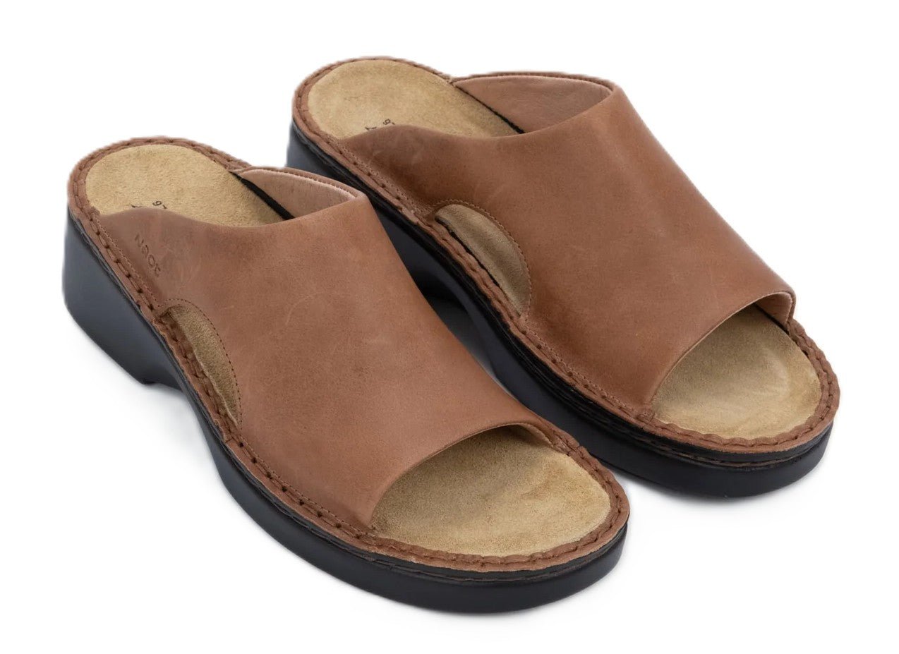 Naot Rome Sandal - Latte Brown Leather | Removable Footbed - Grady’s Feet Essentials - Naot