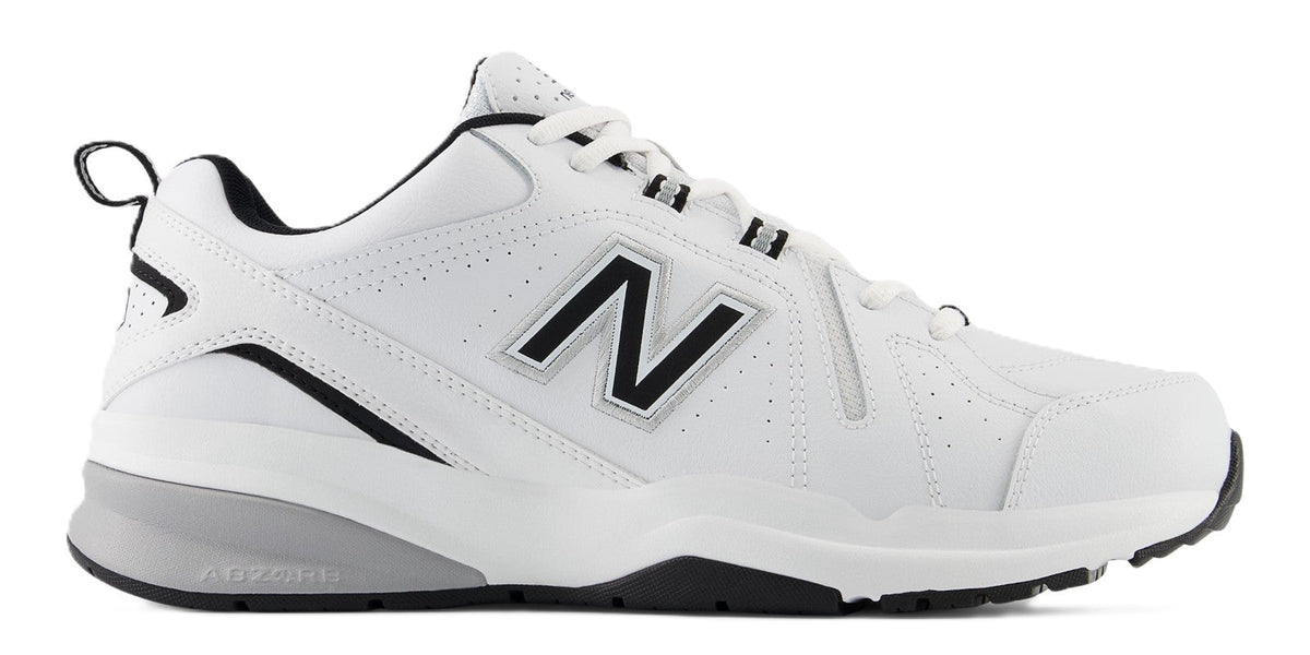 New Balance Men's MX608SB5 White with Black Lace Training Shoe - Grady’s Feet Essentials - New Balance