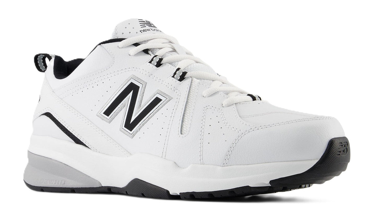 New Balance Men's MX608SB5 White with Black Lace Training Shoe - Grady’s Feet Essentials - New Balance