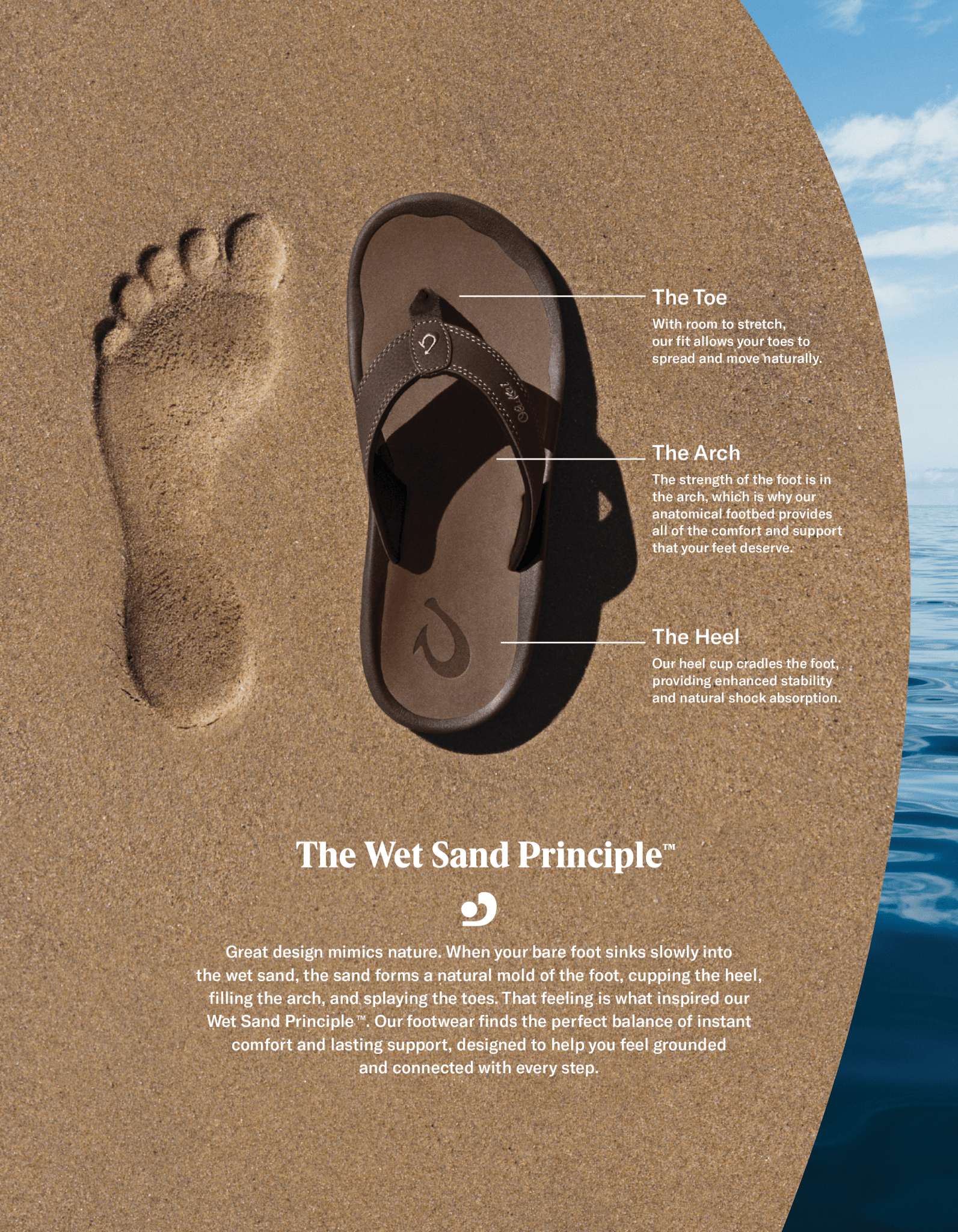 OluKai ‘Ohana Men's Sandal - Black Dark Shadow | Water Friendly - Grady’s Feet Essentials - OluKai