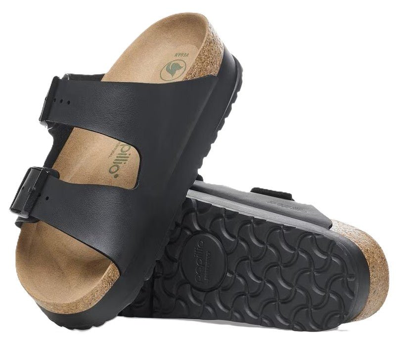 Papillio Arizona Platform Sandals - Black Birko - Flor | Comfortable Cork Footbed - Grady’s Feet Essentials - Birkenstock