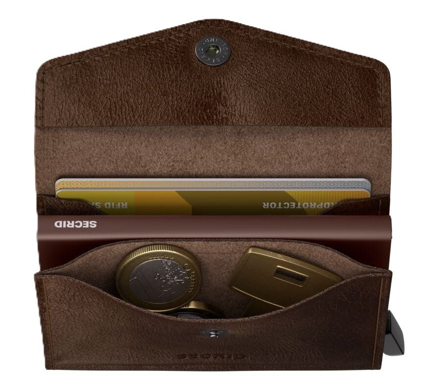 Secrid Envelope Wallet - Vintage Brown Leather | RFID Safe - Grady’s Feet Essentials - Secrid
