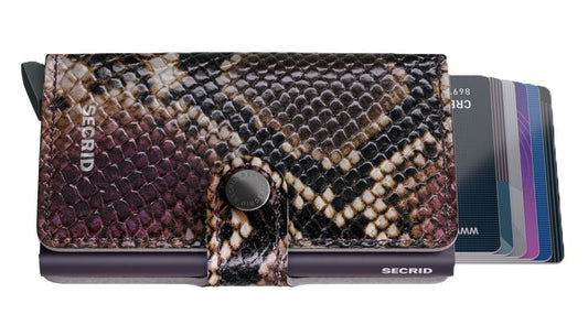 Secrid Miniwallet - Serpent Purple Leather | RFID Safe - Grady’s Feet Essentials - Secrid