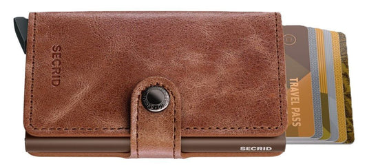 Secrid Miniwallet - Vintage Cognac/Brown Leather | RFID - Grady’s Feet Essentials - Secrid
