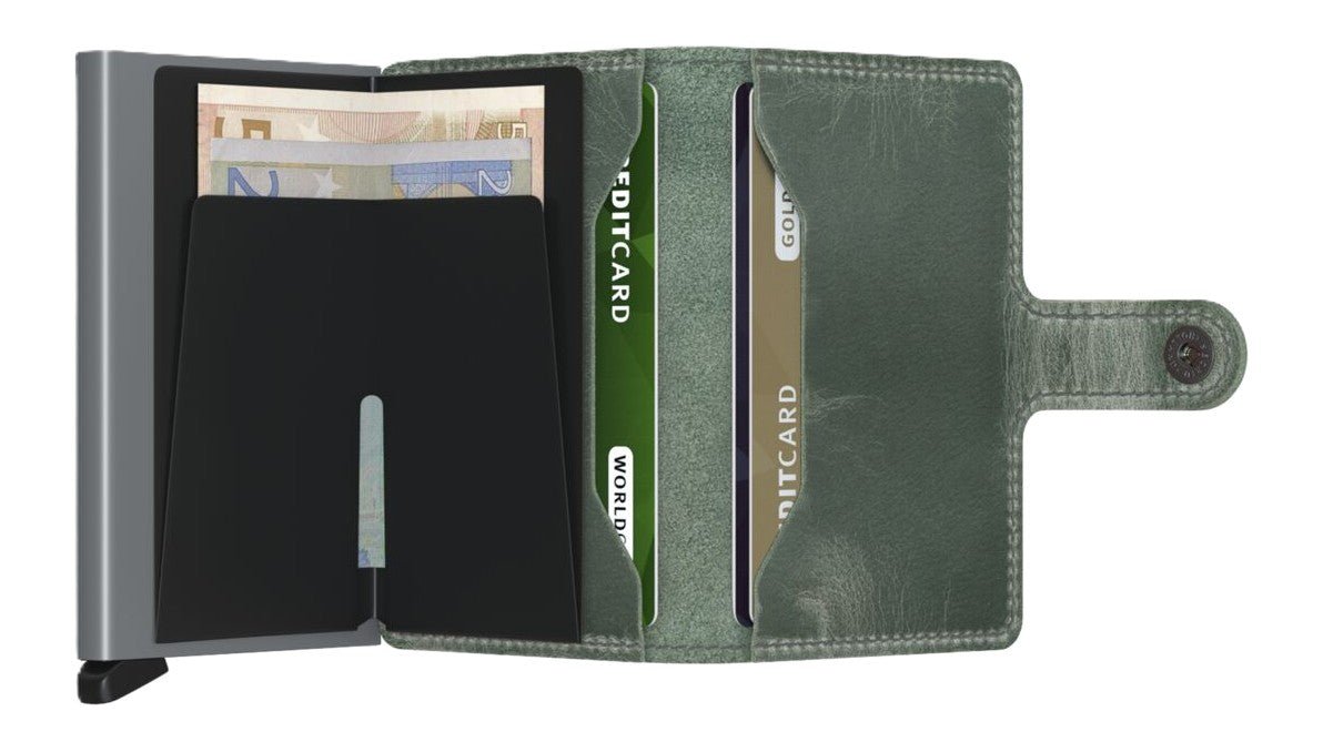 Secrid Miniwallet - Vintage Sage Leather | RFID Safe - Grady’s Feet Essentials - Secrid