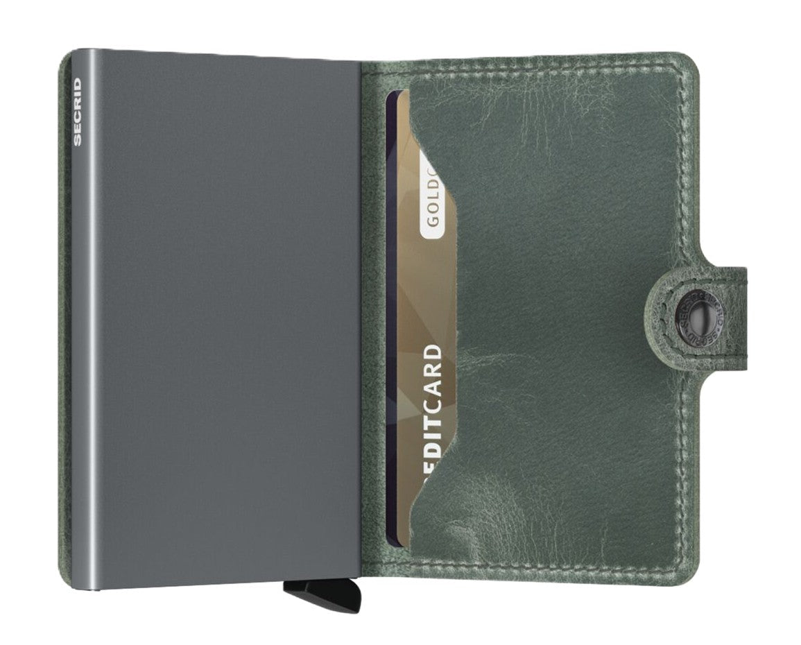 Secrid Miniwallet - Vintage Sage Leather | RFID Safe - Grady’s Feet Essentials - Secrid