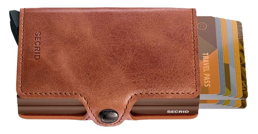 Secrid Twinwallet - Vintage Cognac/Brown Leather | RFID Safe - Grady’s Feet Essentials - Secrid