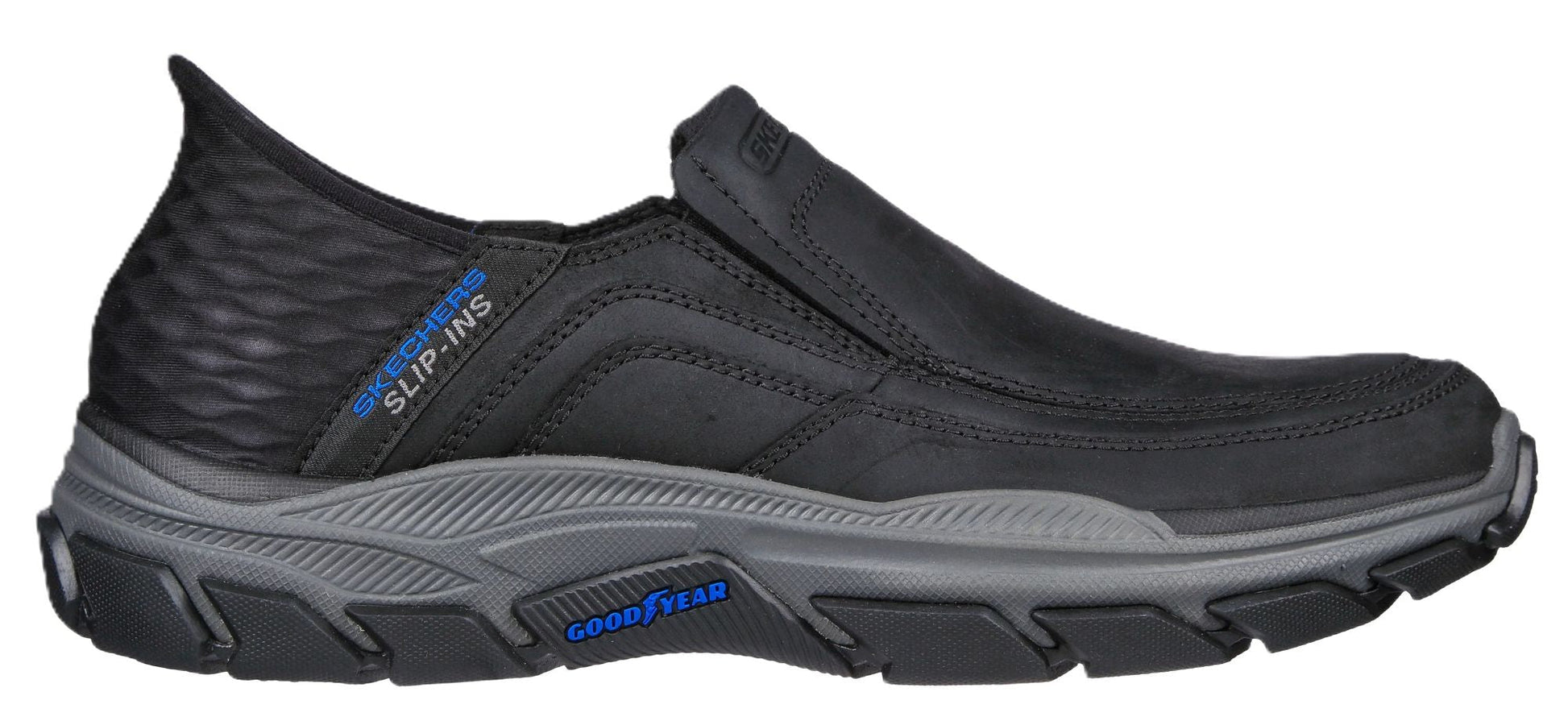 Skechers Slip - ins Men's RF: Respected - Elgin Black with Grey - Grady’s Feet Essentials - Skechers