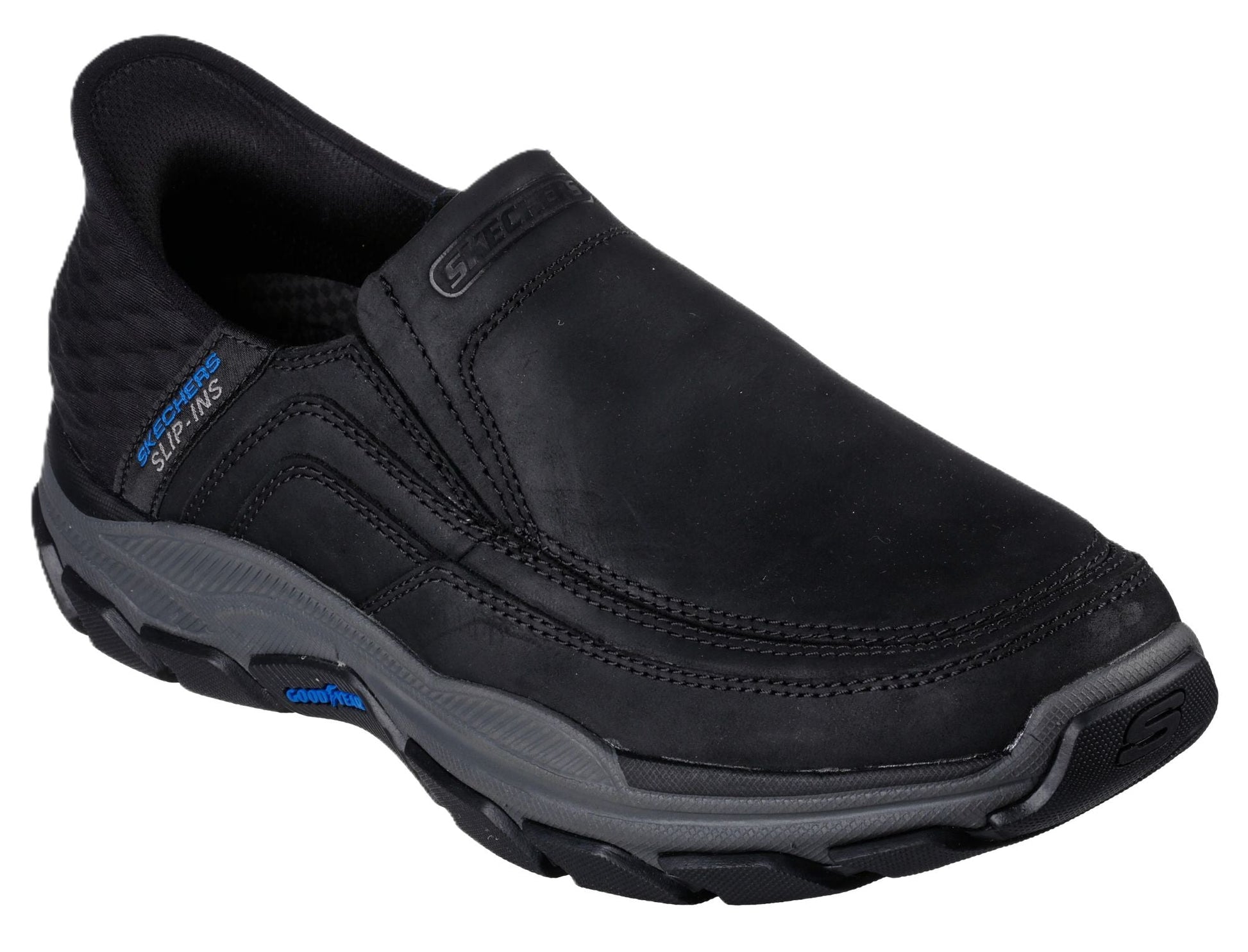 Skechers Slip - ins Men's RF: Respected - Elgin Black with Grey - Grady’s Feet Essentials - Skechers