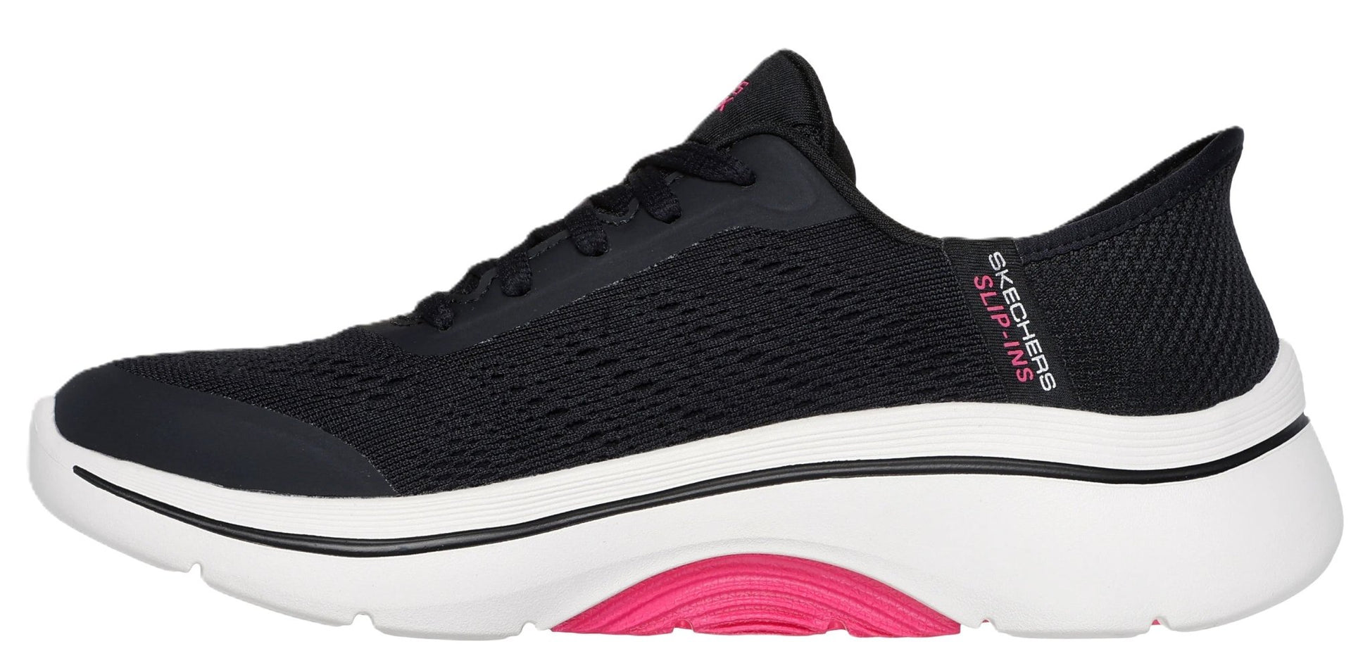 Skechers Slip - ins Women's: GO WALK Arch Fit 2.0 - Valencia Black/Hot Pink - Grady’s Feet Essentials - Skechers