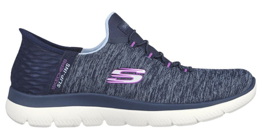 Skechers Slip - ins Women's: Summits - Dazzling Haze Navy Purple - Grady’s Feet Essentials - Skechers