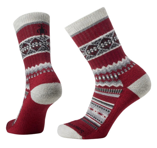 Smartwool Everyday Cozy Snowed In Sweater Crew Light Cushion Tibetan Red - Grady’s Feet Essentials - Smartwool