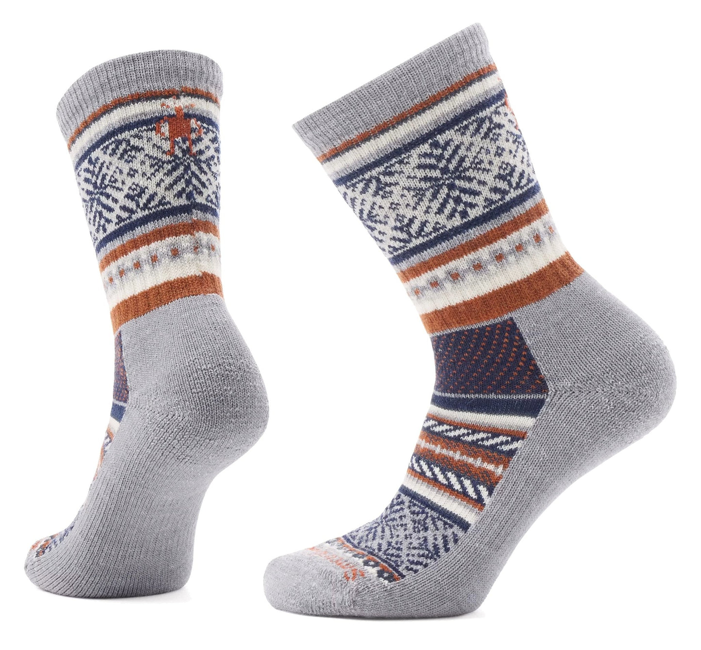 Smartwool Everyday Fair Isle Sweater Crew Socks Light Cushion Light Grey - Grady’s Feet Essentials - Smartwool