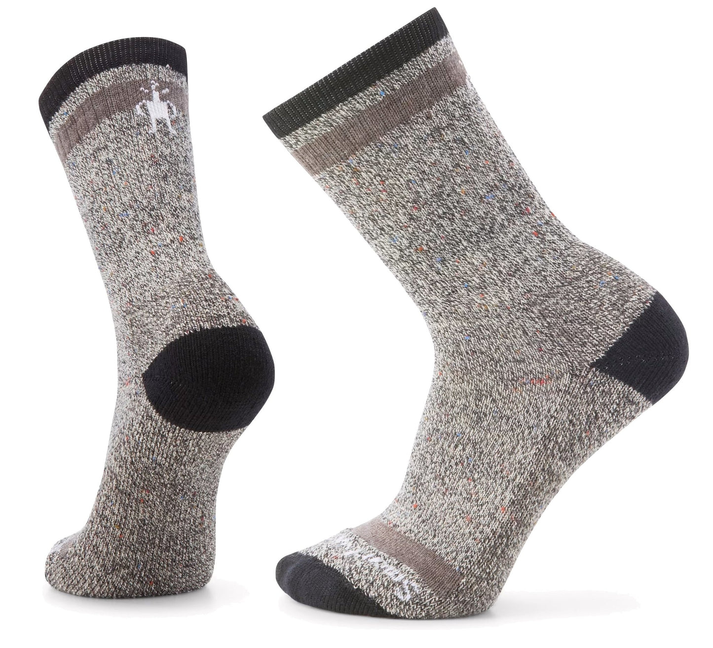 Smartwool Everyday Larimer Crew Socks Light Cushion Black Taupe Heather - Grady’s Feet Essentials - Smartwool