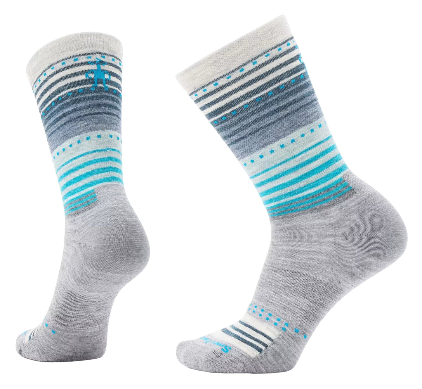 Smartwool Everyday Stitch Stripe Crew Light Grey - Grady’s Feet Essentials - Smartwool