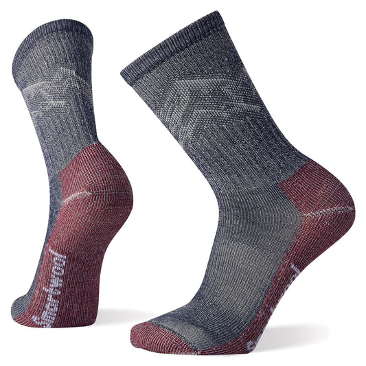 Smartwool Hike Classic Edition Mountain Pattern Crew Light Cushion Socks Deep Navy - Grady’s Feet Essentials - Smartwool