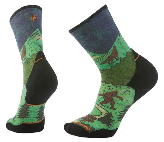 Smartwool Trail Run Neature Print Crew Socks - Twilight Blue | Targeted Cushion - Grady’s Feet Essentials - Smartwool