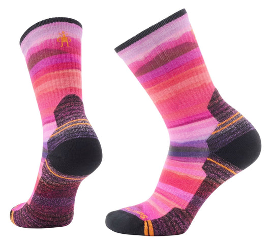 Smartwool Women's Hike Hilltop Daydream Print Crew Power Pink - Grady’s Feet Essentials - Smartwool