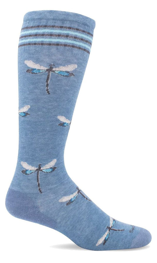 SockWell Dragonfly | Moderate Graduated Compression Socks Bluestone - Grady’s Feet Essentials - SockWell