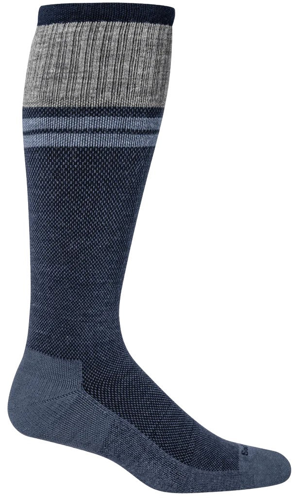 SockWell Men's Sportster | Moderate Graduated Compression Socks Denim - Grady’s Feet Essentials - SockWell