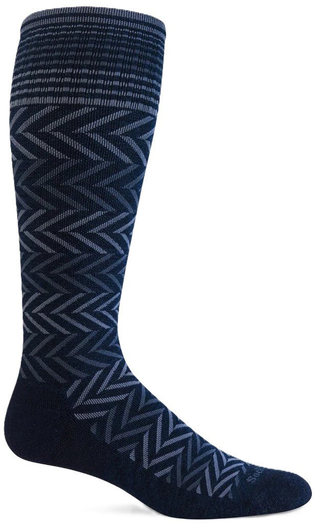 SockWell Women's Chevron | Moderate Graduated Compression Socks Navy - Grady’s Feet Essentials - SockWell
