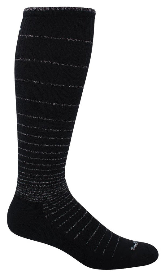 Sockwell Women's Circulator | Moderate Graduated Compression Socks Black Sparkle - Grady’s Feet Essentials - SockWell