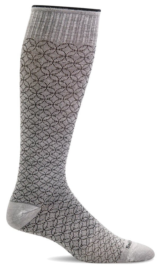 SockWell Women's Featherweight Fancy | Moderate Graduated Compression Socks Natural - Grady’s Feet Essentials - SockWell