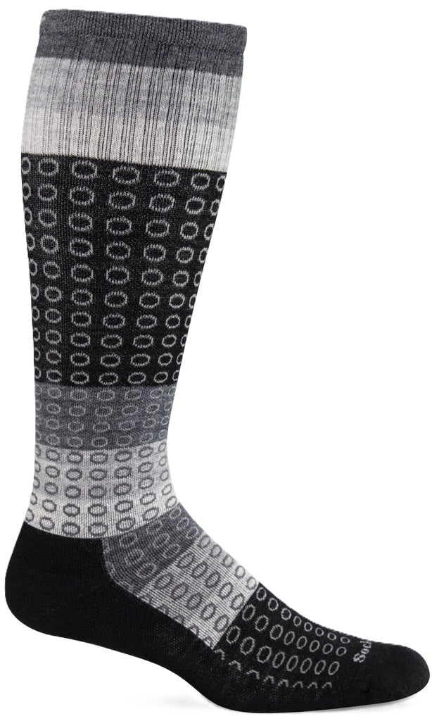 SockWell Women's Full Circle | Moderate Graduated Compression Socks | Wide Calf Fit Black - Grady’s Feet Essentials - SockWell