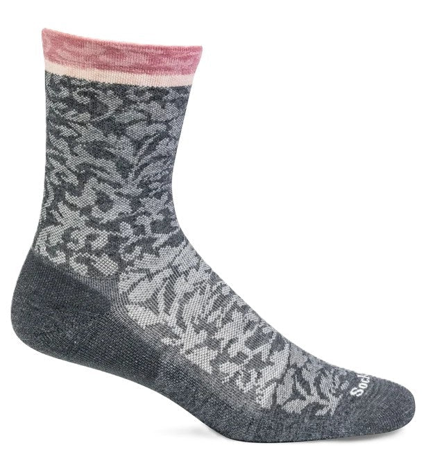 SockWell Women's Plantar Cush Crew Charcoal | Plantar Relief Socks - Grady’s Feet Essentials - SockWell