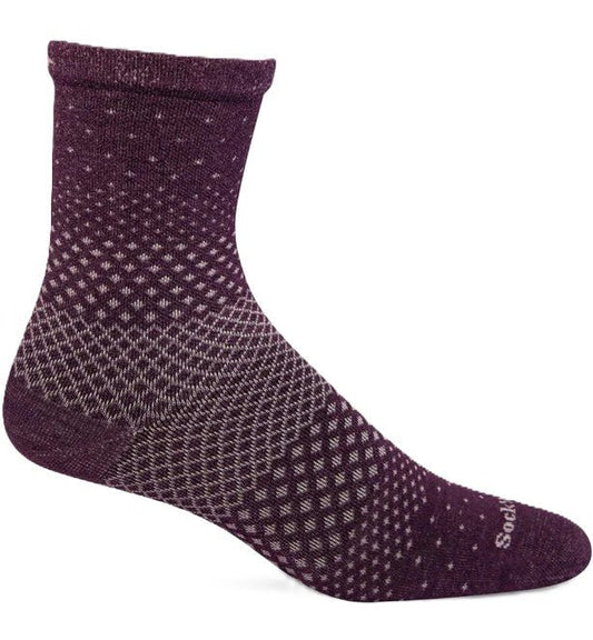 SockWell Women's Plantar Ease Crew | Plantar Relief Socks Blackberry - Grady’s Feet Essentials - SockWell