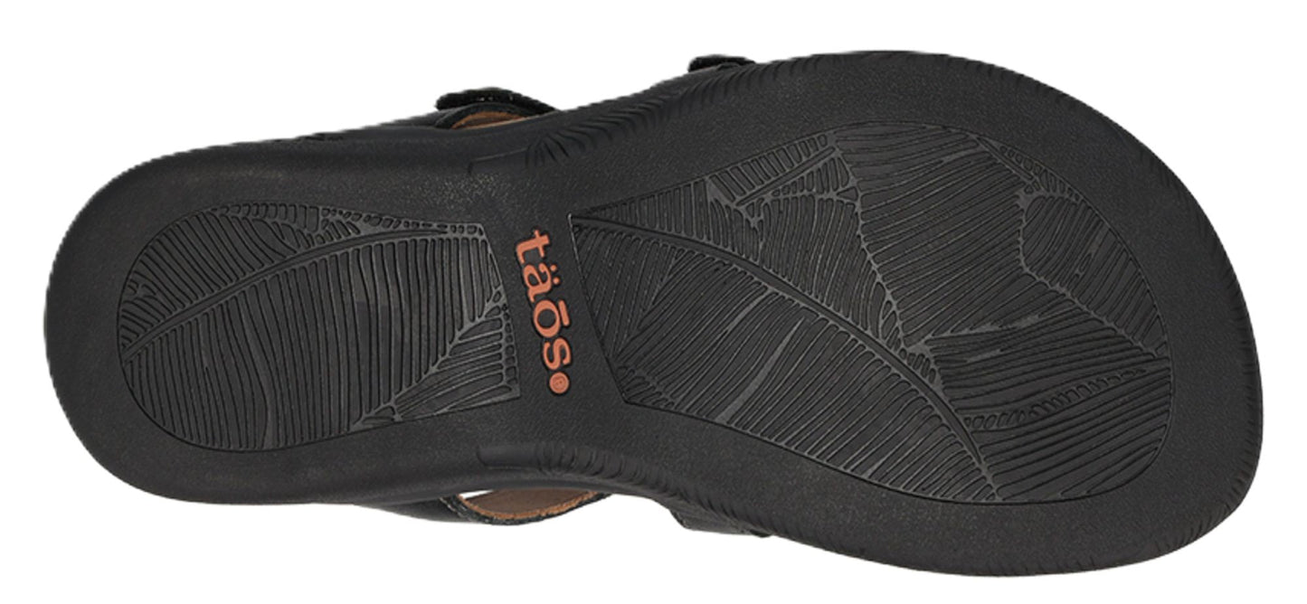 Taos Prize 4 Sandals - Black Leather - Grady’s Feet Essentials - Taos