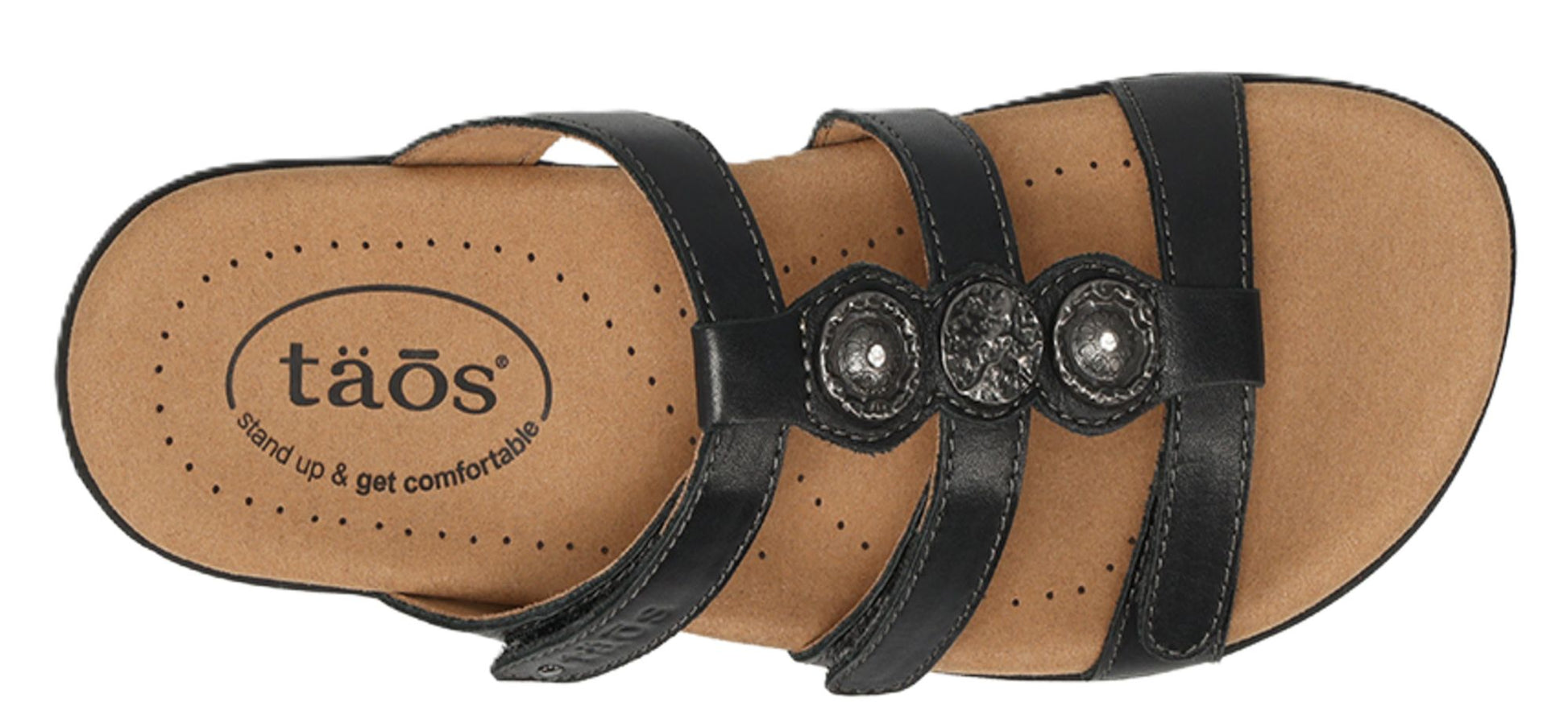 Taos Prize 4 Sandals - Black Leather - Grady’s Feet Essentials - Taos