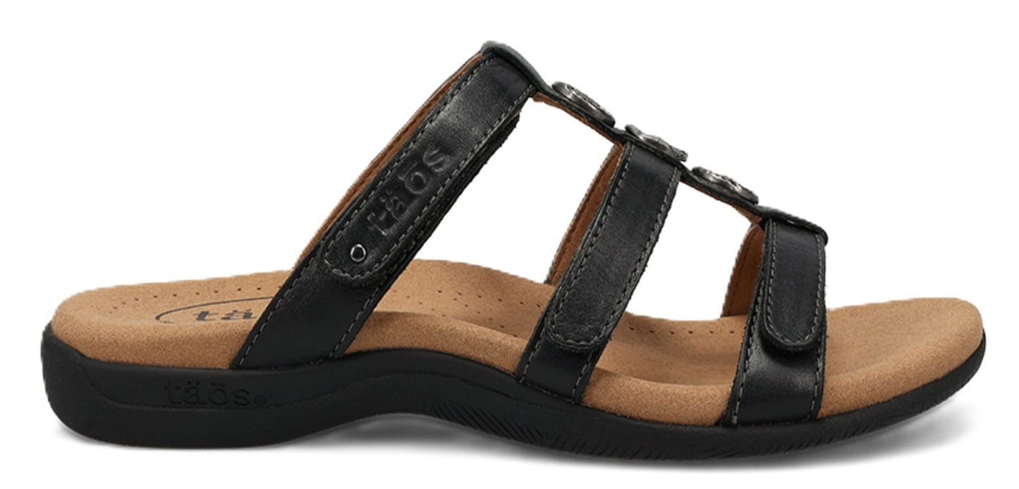 Taos Prize 4 Sandals - Black Leather - Grady’s Feet Essentials - Taos