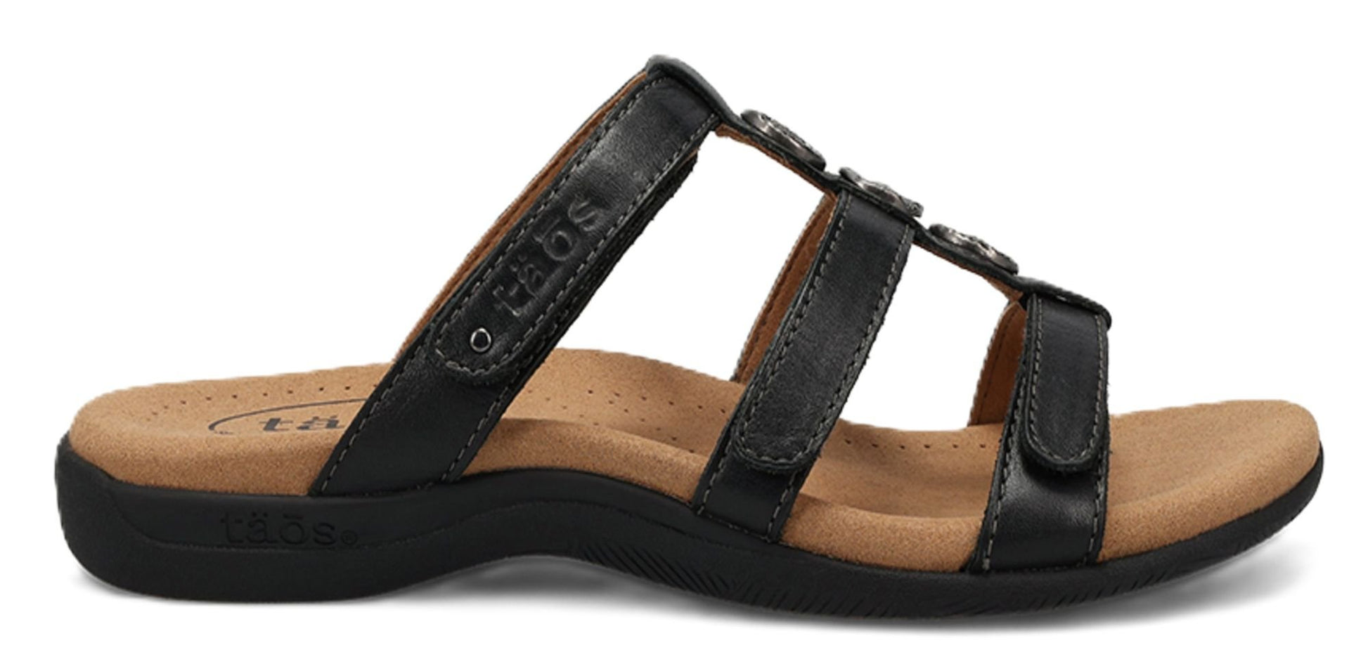 Taos Prize 4 Sandals - Black Leather - Grady’s Feet Essentials - Taos