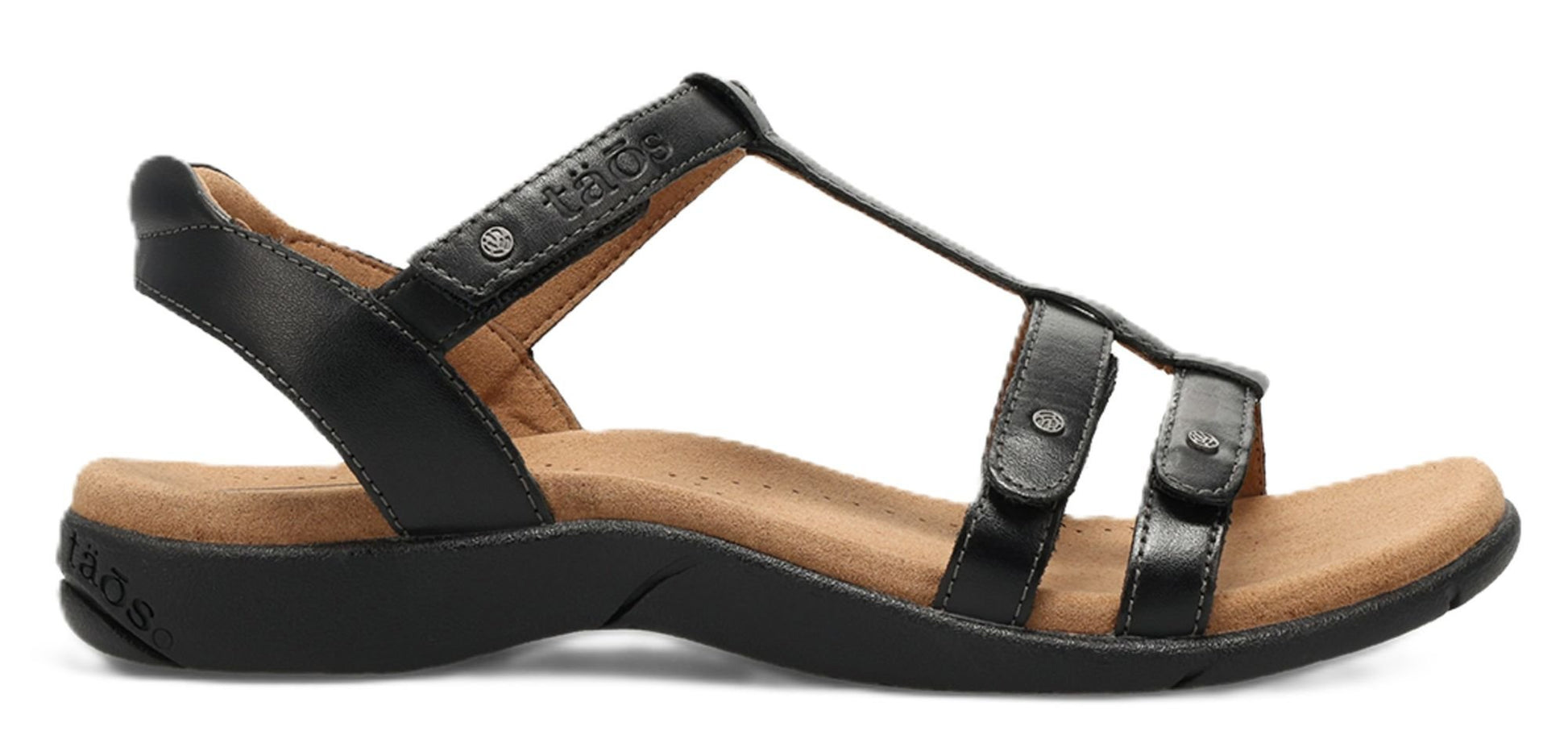 Taos Trophy 2 Sandals - Black Leather - Grady’s Feet Essentials - Taos