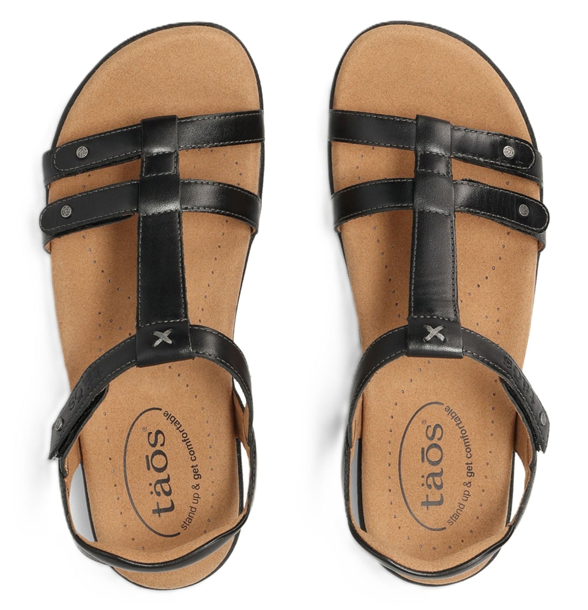 Taos Trophy 2 Sandals - Black Leather - Grady’s Feet Essentials - Taos