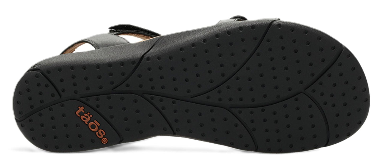 Taos Trophy 2 Sandals - Black Leather - Grady’s Feet Essentials - Taos