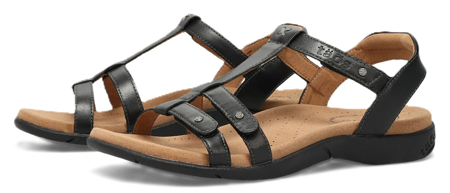 Taos Trophy 2 Sandals - Black Leather - Grady’s Feet Essentials - Taos