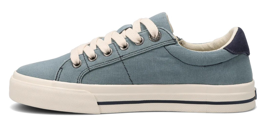 Taos Z - Soul Lace with Zip Sneaker - Lake Blue/Navy Canvas | Removable Footbed - Grady’s Feet Essentials - Taos