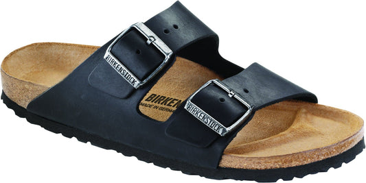Birkenstock Arizona Black Oiled Leather Original Footbed - Grady’s Feet Essentials - Birkenstock