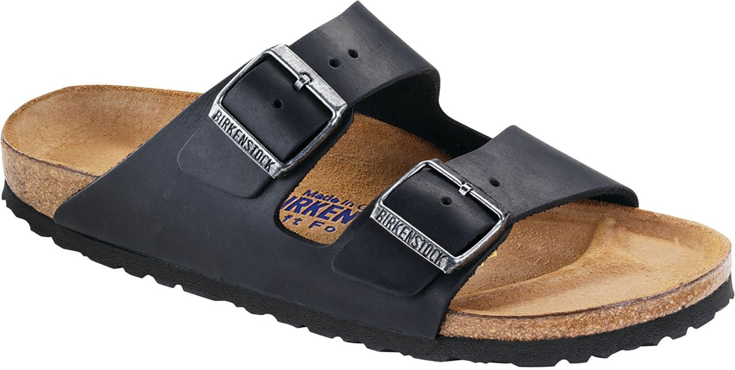 Birkenstock Arizona Black Oiled Leather Soft Footbed - Grady’s Feet Essentials - Birkenstock