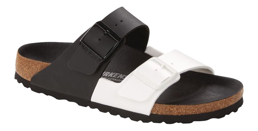 Birkenstock Arizona Split Black/White Birko-Flor – Grady's Feet