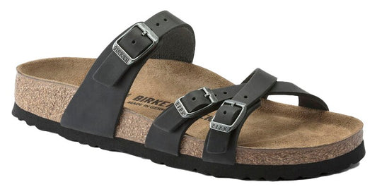 Birkenstock Franca Black Oiled Leather Original Footbed - Grady’s Feet Essentials - Birkenstock