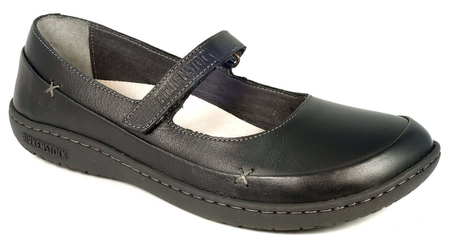 Birkenstock Iona Mary Jane Black Leather Original Footbed - Grady’s Feet Essentials - Birkenstock