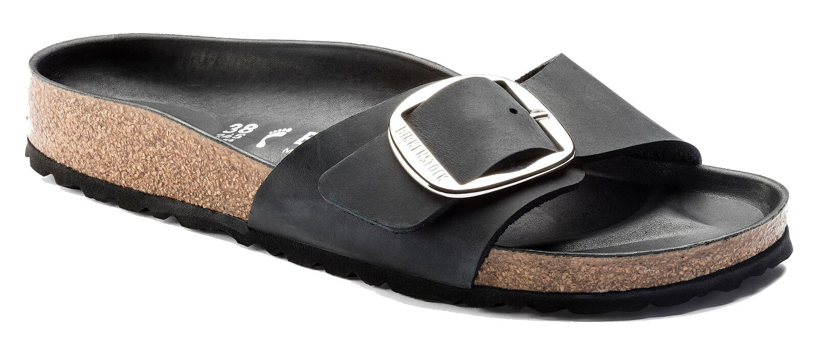 Birkenstock Madrid Big Buckle Black Oiled Leather - Grady’s Feet Essentials - Birkenstock