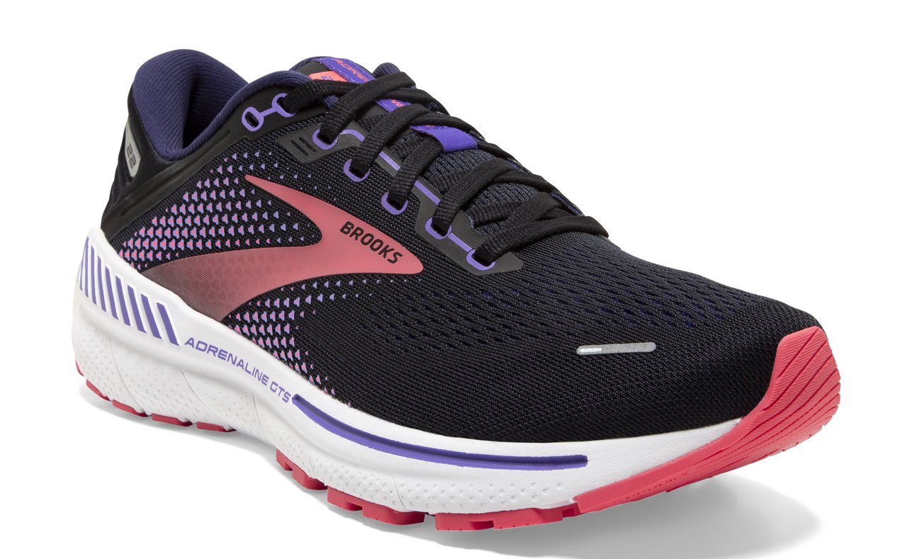Brooks Women's Adrenaline GTS22 Black Purple Running Shoe - Grady’s Feet Essentials - Brooks