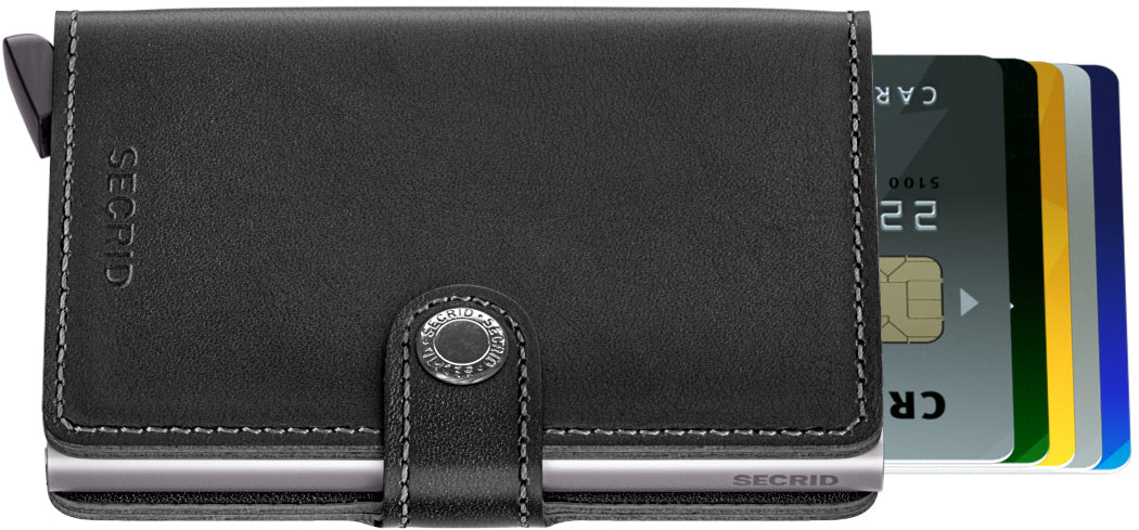 Secrid Mini Wallet Black Leather - Grady’s Feet Essentials - Secrid