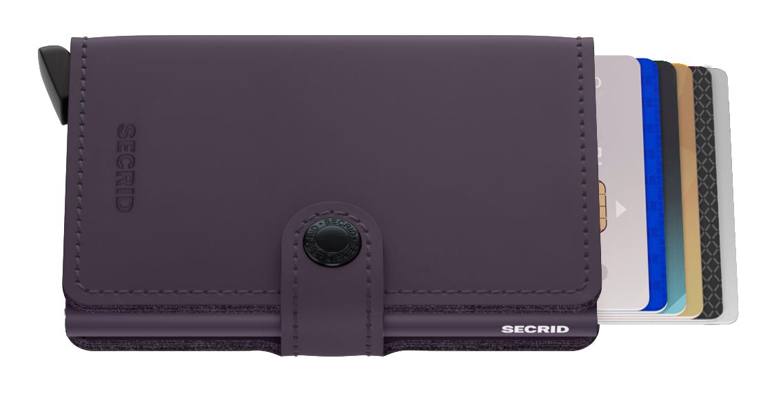 Secrid Mini Wallet Matte Dark Purple - Grady’s Feet Essentials - Secrid