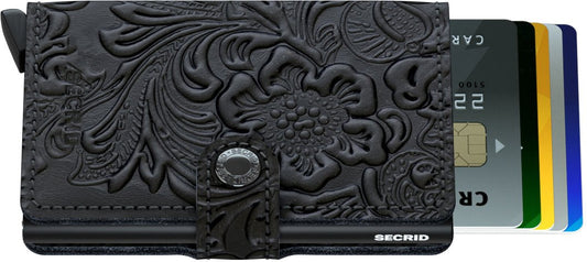 Secrid Mini Wallet Ornamental Black Leather - Grady’s Feet Essentials - Secrid