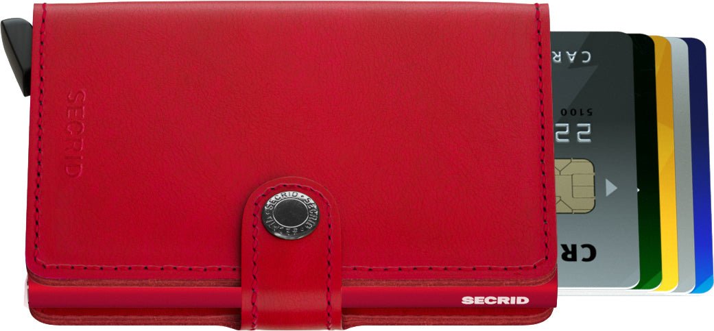 Secrid Mini Wallet Red Leather - Grady’s Feet Essentials - Secrid